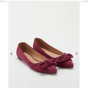Never Worn J Jill Simone Bow Flat Bordeaux